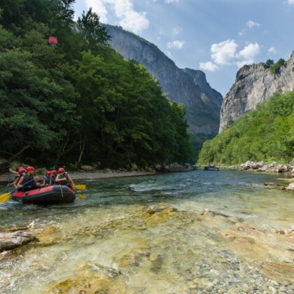 rafting on beautiful Neretva