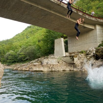 High jump on Neretva river.